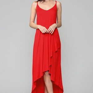 Comfortable Cascading Tulip Hem Dress